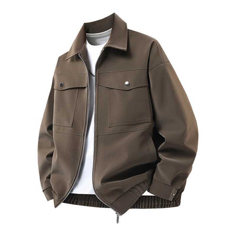 New Mens Outdoor High Quality Imitation Leather Jacket Comfortable Versatile Breathable Warm Handsome Top for Autumn Winter W251023