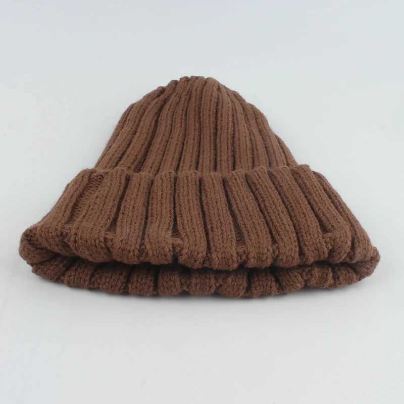 Autumn Winter Beanie Warm Soft Knitted Hat Hip Hop Cap For Women Men Bonnet Solid Color Skullies BeaniesXJ251023