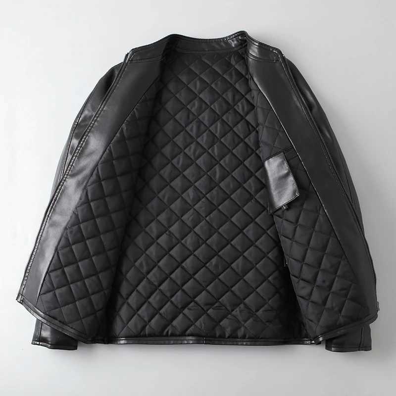 High Quality Outdoor Sports Leisure Leather Jacket For Autumn and Winter Soft Comfortable Fashionable Versatile Leather Jacket W251023