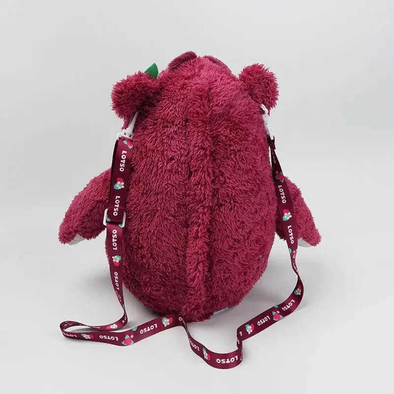 Disney Toy Story Lotso Bear Strawberry Bear Backpack Bag Plush Toy with Fragrance Pillow Toys Cute Stuffed Kids Toy 25CM 35cm H251023