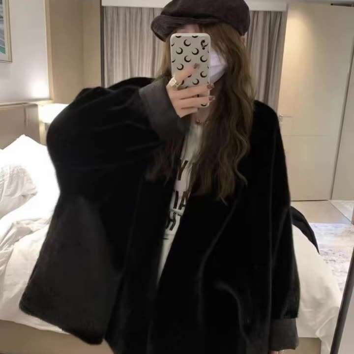 for Women EcoFriendly FurIntegrated New Coat Melad Korean Style Fur Top