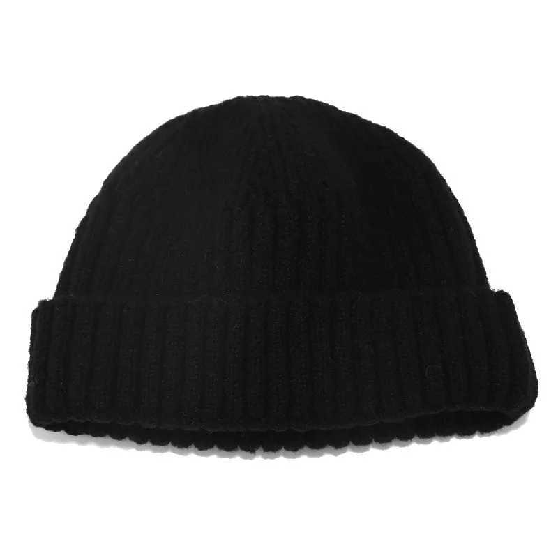 Autumn and Winter Street Trendy Hip Hop Guapi Hat Korean Edition Solid Color Knitted Hat Mens and Wens Outdoor Warm HatW251023