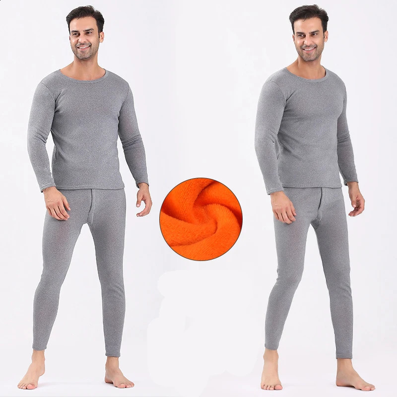 2Pcs Thermal Underwear Set Men Winter Thicken Velvet Clothing Long Johns Mens Fleece Keep Warm Thermo Sets 251023