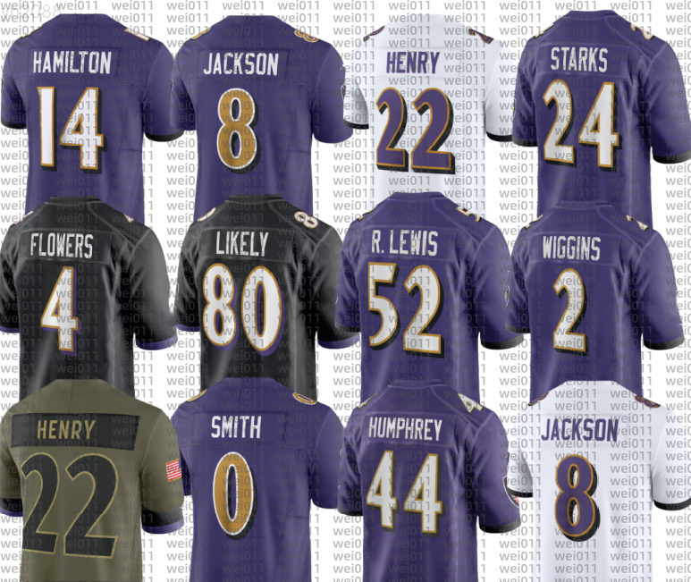 Ray Lewis Reed Derrick Henry Lamar Jackson Zay Flowers Roquan Smith Hamilton Nate Wiggins Mark Andrews DeAndre Hopkins Marlon Humphrey Maxx Crosby Football Jersey