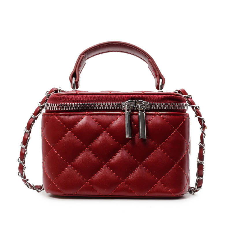 Luxury Brand Designer Bag Korean Fashion Quilted Box Bag Niche Single Shoulder Crossbody Embroidered Bag Women New Chain Trendy Small Square Bag