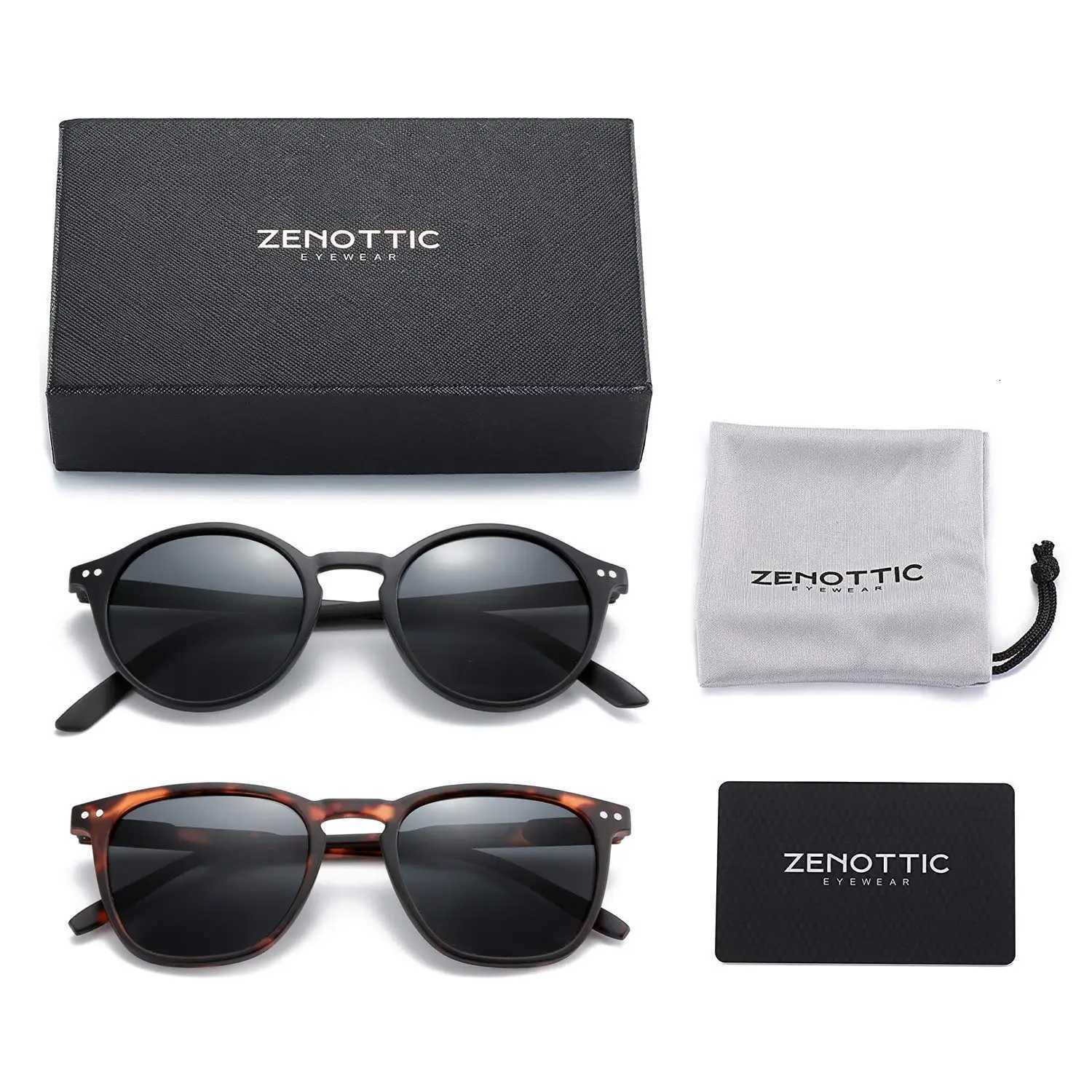 ZENOTTIC Retro Small Round Polarized Sunglasses Men Women Lightweight Vintage UV400 Polarized Lenses Fashion ShadesW251023