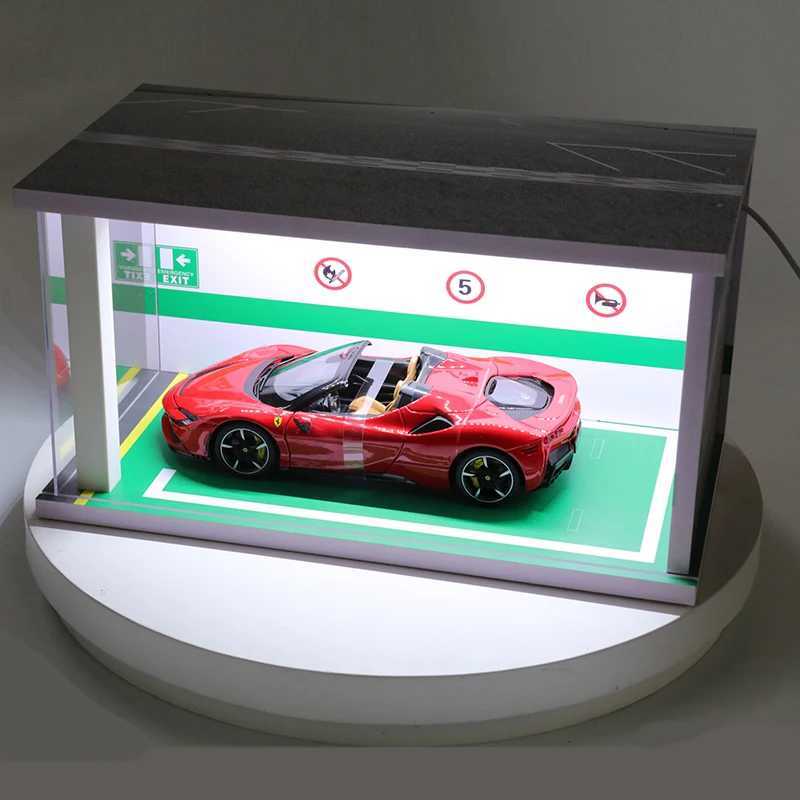 118 Car Models Parking lot Solid Parking Garage Model With lights And Acrylic Dust CoverT251023