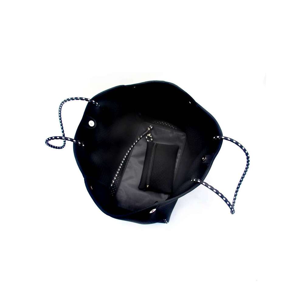 Hot Sale Travelling New Arrival Women Perforated Tote Bag With Small Purse Large Neoprene Beach Handbag