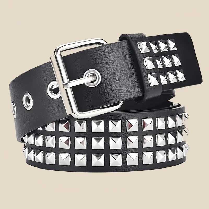 Trend Rivet Belt Heavy Metal Belt Men Women Punk Nightclub Rock Style Belt Jeans Belt Y2K Belt Fashion Decoration Womens BeltsXJ251023