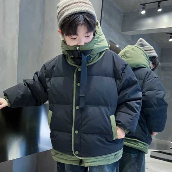 Boys Cotton Clothing 2025 Autumn and Winter New Childrens Clothing Korean Boys Baby Foreign Style Thickened Down Cotton Clothing Y251023