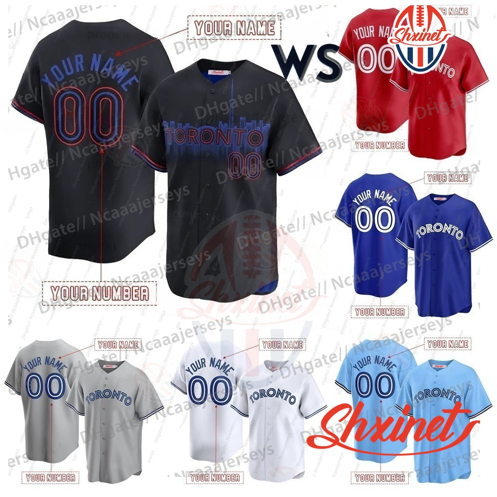 Guerrero Jr. 2025 WorldWS Baseball Jersey Bo Bichette Springer Gausman Kirk Bieber Rodriguez Barger Straw Clement Custom Stitched Beakaway Hygroscopic