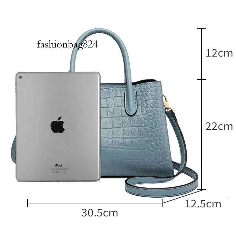 Brand Design Crocodile Cowhide Tote Bags Fashion Full 100% Genuine Leather Single Shoulder Handbags For Women