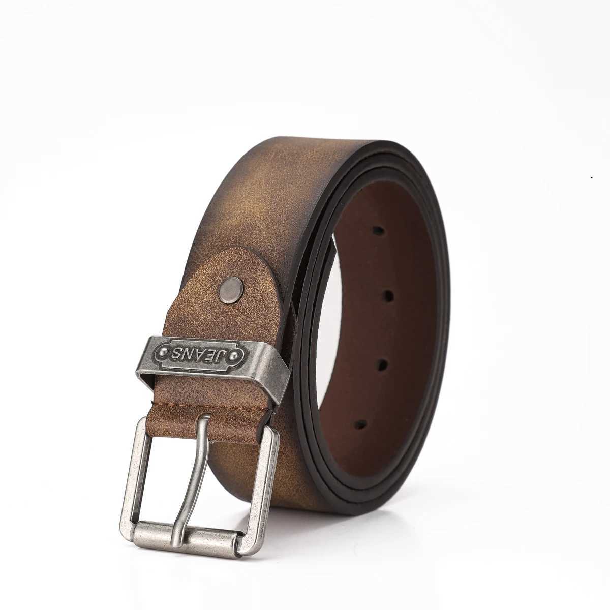 A Westernstyle PU leather belt for both men and women a classic and casual retro beltXJ251023
