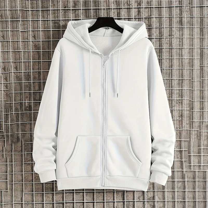 Mens New Autumn Winter Zipper Long Sleeve Hooded Casual Fashion Loose Fit Sportwear Sweatshirt with Anti Odor for SportsT251023