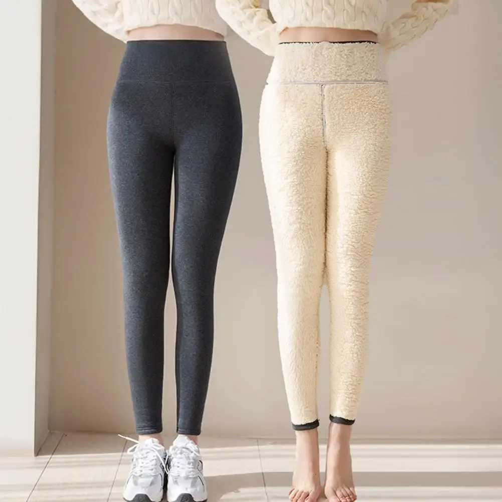 Winter Leggings High Waist Slim Butt Lifting Thickened Velvet Leggings Solid Color Warm Slimming Leggings Autumn Winter TightsT251023