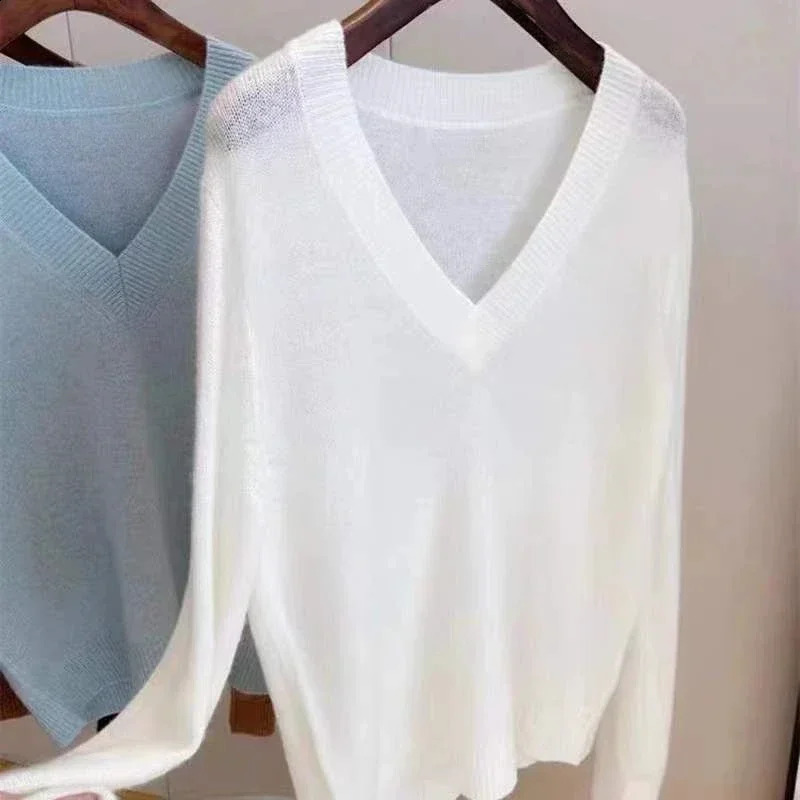 Korean Early Autumn Knitted Sweaters for Women Embroidered Loose Casual Letter Pullovers Harajuku Cashmere Knit Base Jumpers 251023