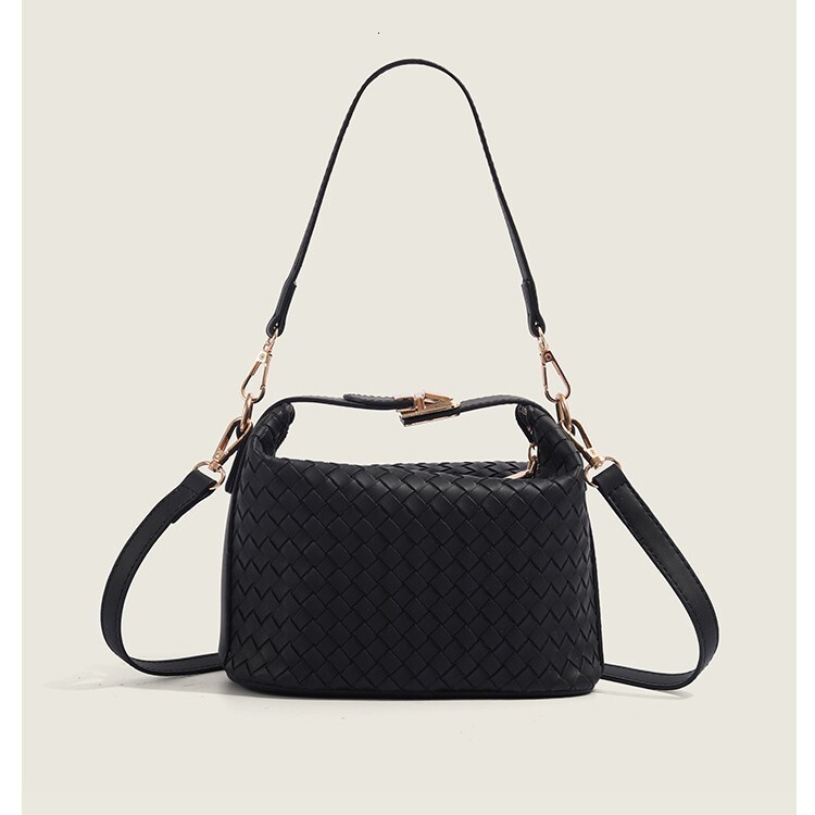 Luxury Brand Designer Bag Women's Leather Woven Small Square Bag 2024 New Autumn Winter Crossbody Shoulder Bag Niche Design Handheld Lunch Box Ba