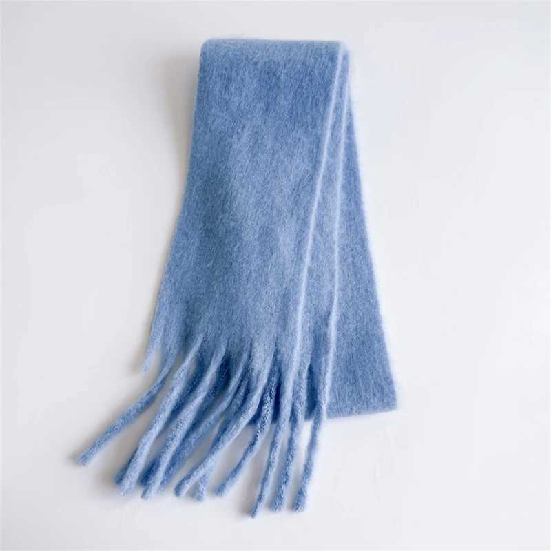 Winter Scarf for Women Cashmere Warm Solid Blanket Wraps Female Thick Soft Bufanda Big Tassel Shawl Long Poncho Echarpe J251113