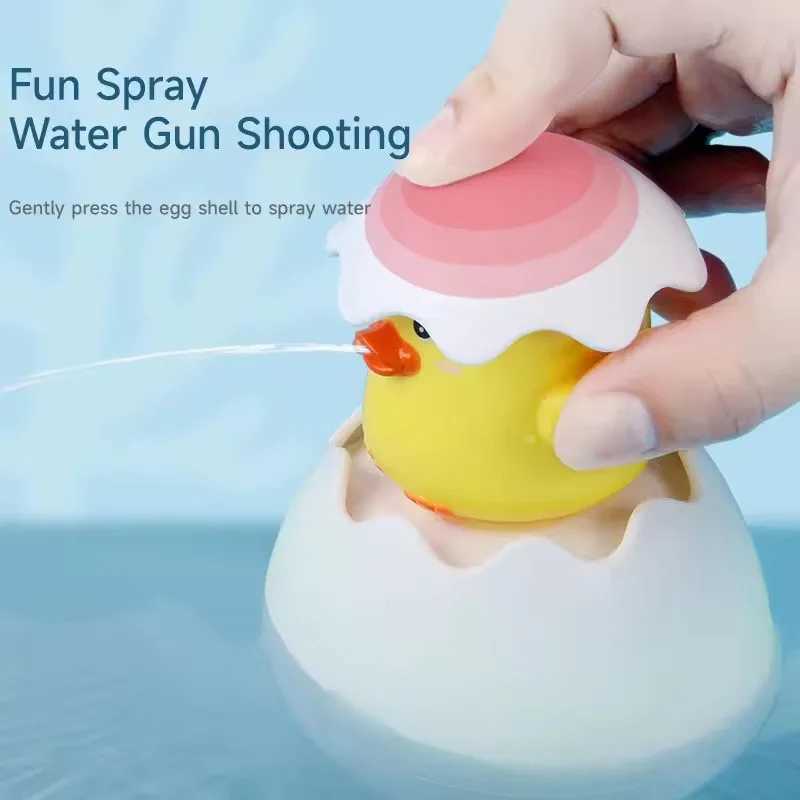 Cute Cartoon Baby Bath Shower Toy Funny Kids Swimming Bath Spray Water Duck Penguin Boy Girl Bathing Beach Water Toy Bathroom J251023
