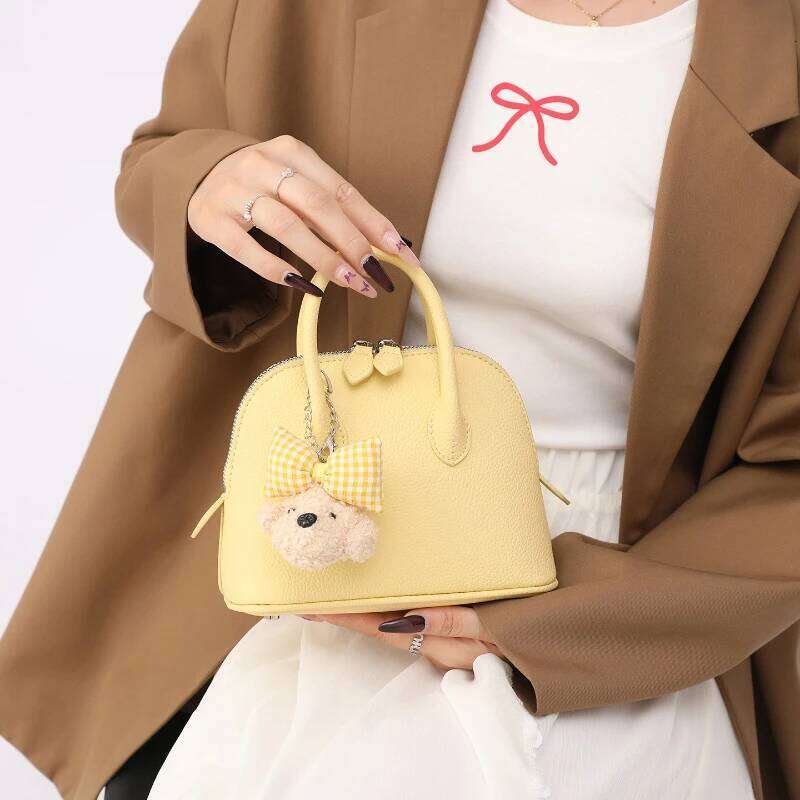 Shell Shaped Crossbody Women's PU Leather Handbag New Fashion Versatile Tote Bags Small Niche Design Shoulder Bag Purses Mdng251023