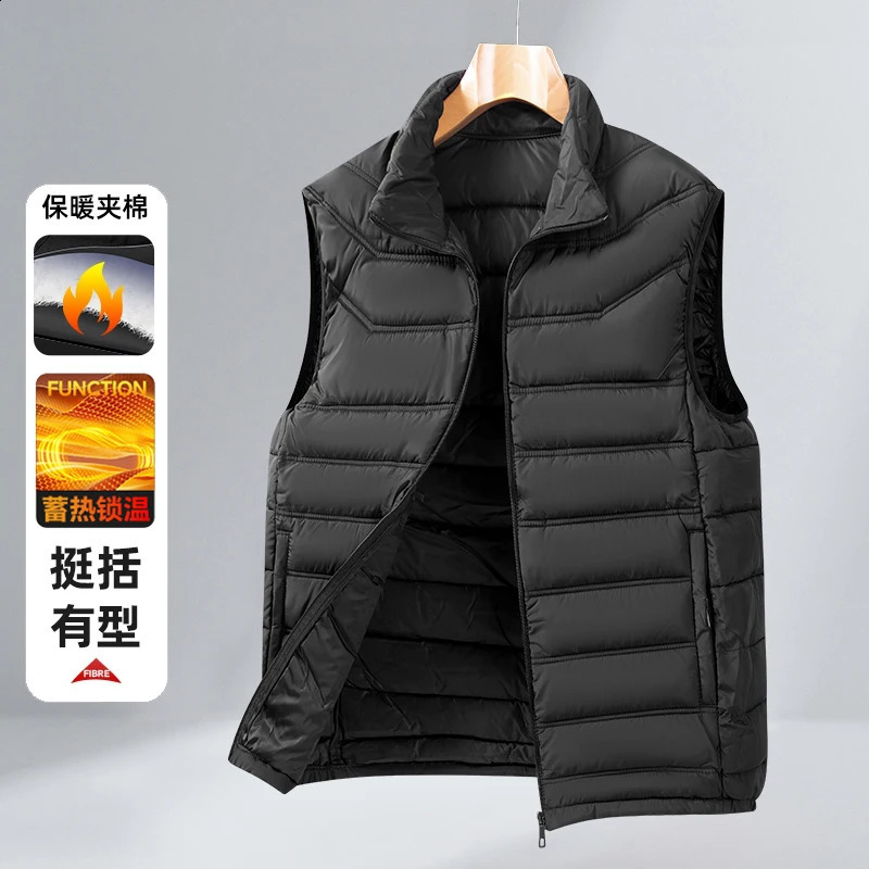 Autumn and Winter Mens Vest Fashion Trend Comfortable Business Casual Solid Color Warm Windproof Highquality Men 251023