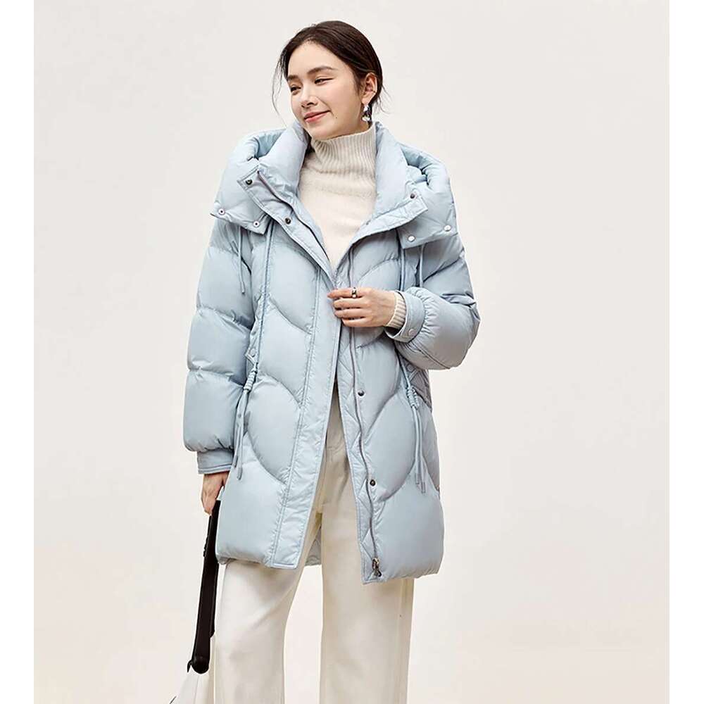 90% White Duck 2025 Winter Thick Stand Neck Long Down Coat Puffer Jacket Women Outerwear womens coat