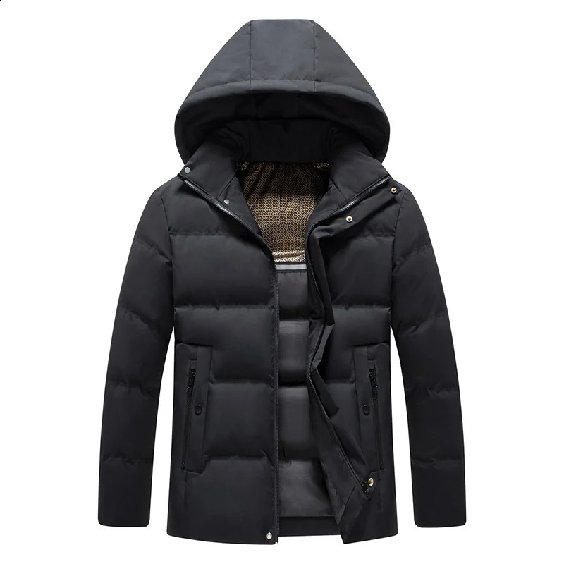 Winter Waterproof Outwear Warm Fleece Hooded Casual Parka Business Male Cotton Jacket Thicken Down Outdoor Windproof Coats 251015