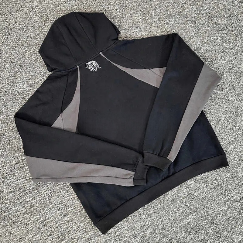 25SS New Unisex Mertra Hoodie Fashion Retro Splice Designer Hoodie Jacket Tracksuit Men Polo Veste Coat Contrast Color Sweatshirt Letter Embroidery Men Women