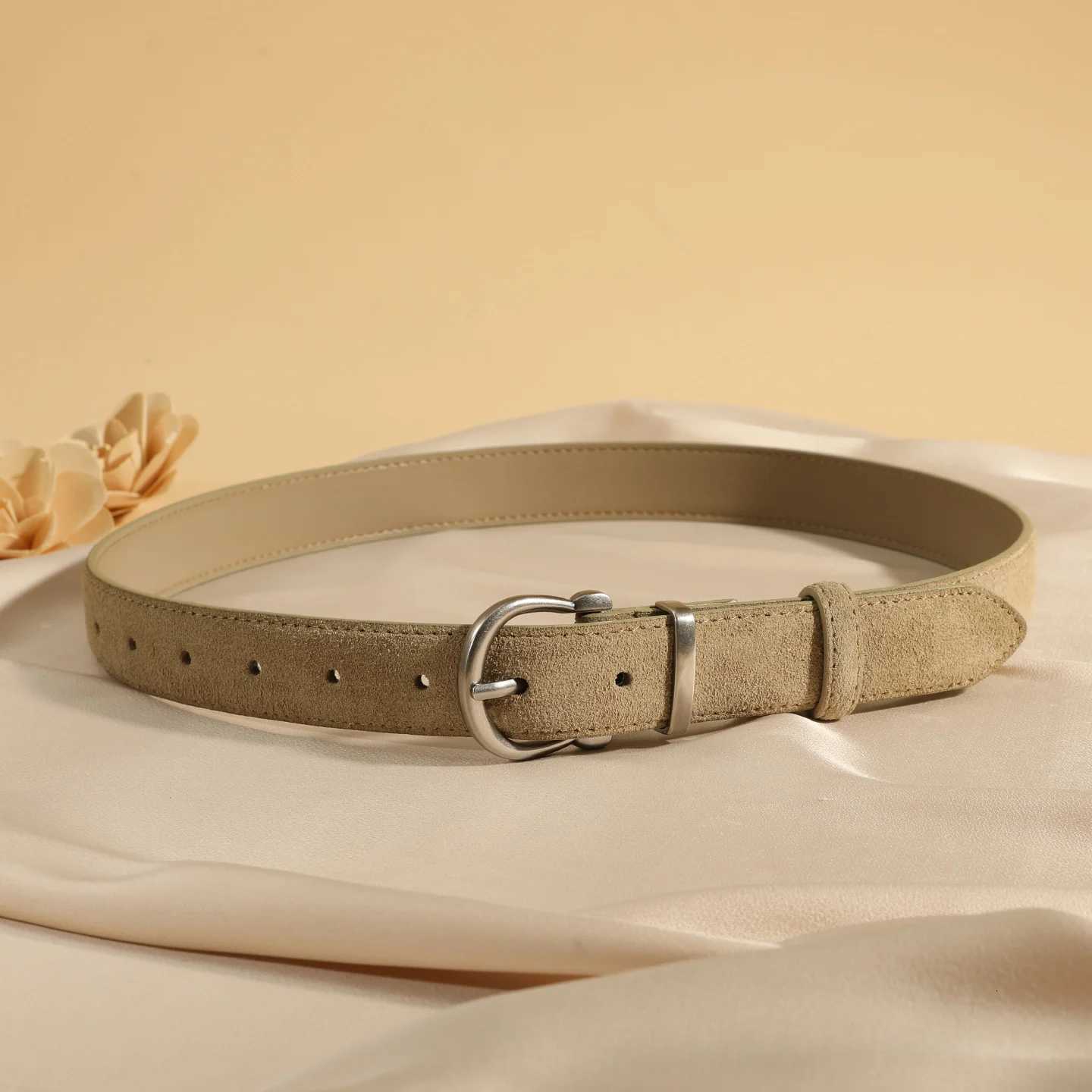 Fashion Suede Leather Belt for Women Adjustable Stylish Belts with Vintage Alloy Buckle Waistband for Jeans and DressXJ251023