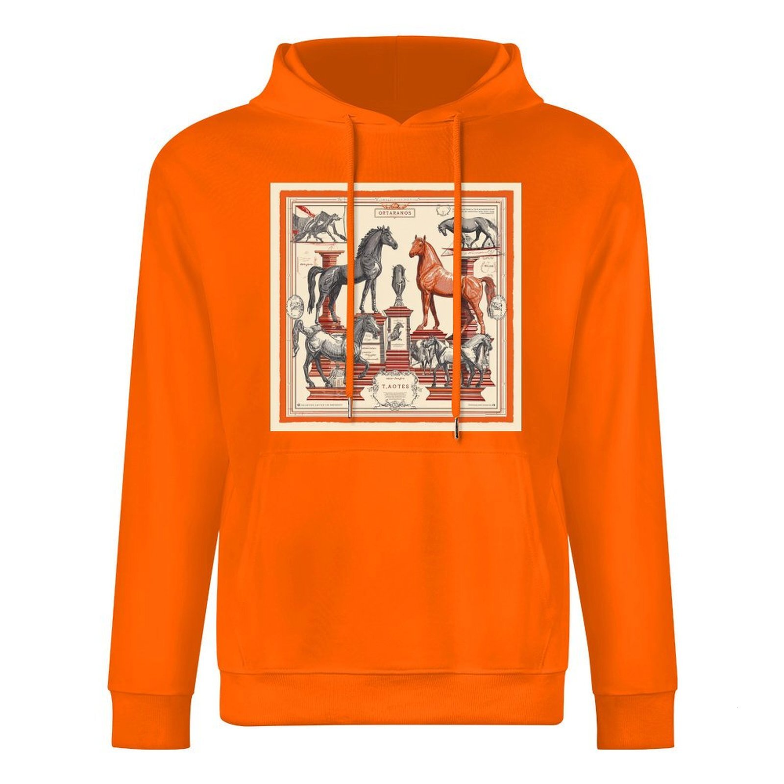 H Designer Fall Winter Hoodie Luxury Horse Print Design Unisex Long Sleeve Streetwear Hip Hop Oversized Fit Hoodie Men's Fashion Apparel H33