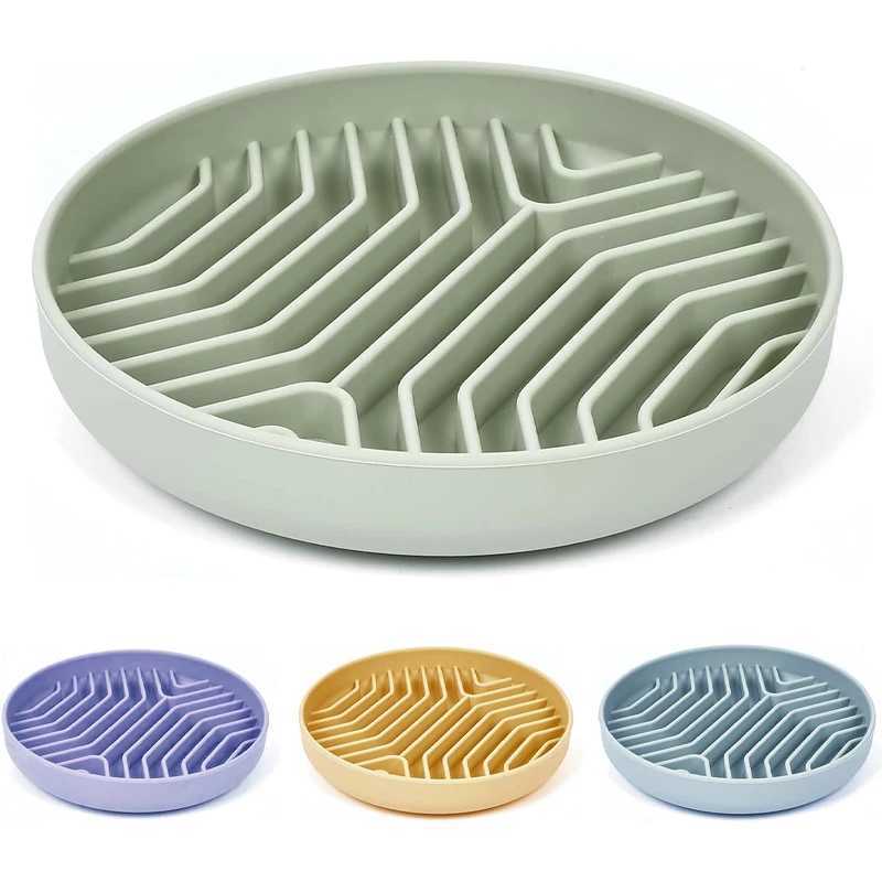 Pet Placemat Cat Slow Feeding Mat Dog Lick Mats Silicone Pet Eating Slowly Food Bowl Puppy Bath Distracted Licking Plate Cutlery Y251023
