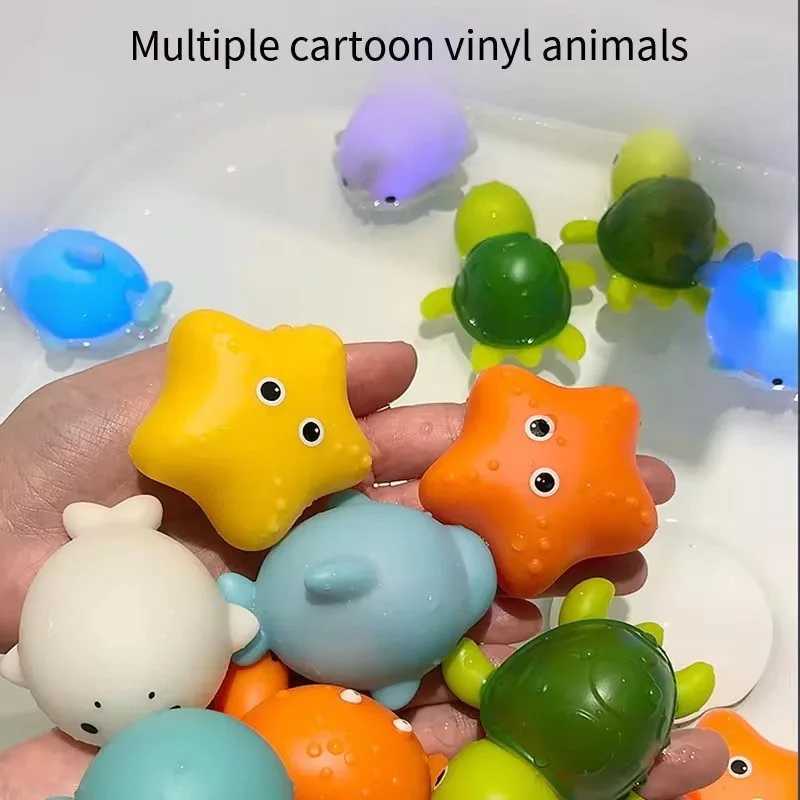 9pcs Floating Light Up Animal Bath Toy Safe PVC Material For Children 35 Years Old Perfect For Pools 195F J251023