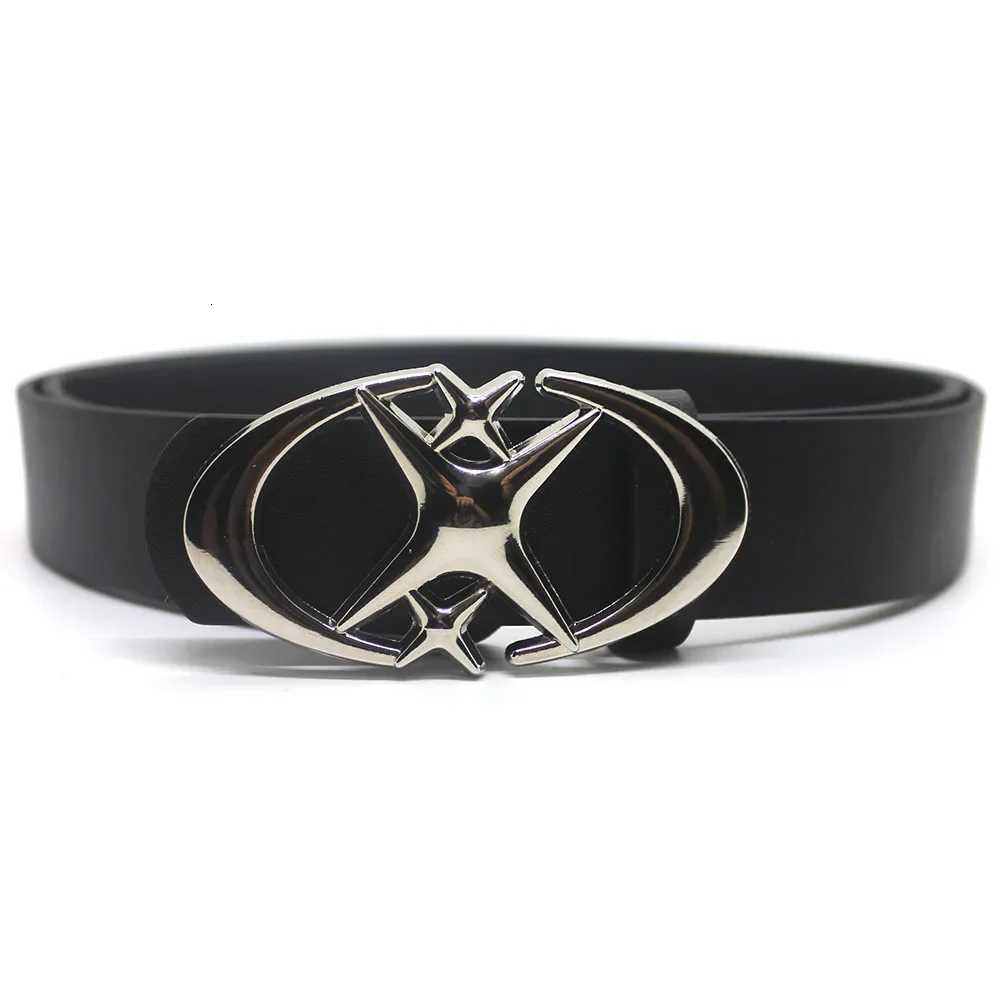 Punk Moon Star Buckle Belt Design Cross Metal Vintage Gothic Men Women Y2k Belt Pu Leather Waistband Jeans Pants Decorative BeltXJ251023
