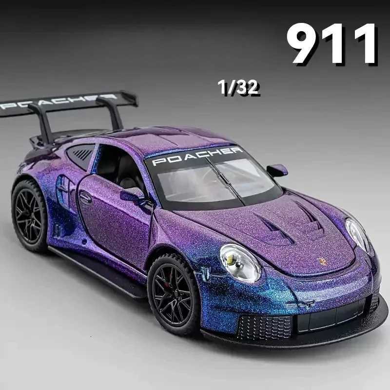 Diecast Miniature Voiture 132 Scale 911 GT3RS Sport Car Model Toy Vehicle Children Boy Birthday Gift Home Decor Car ToyT251023