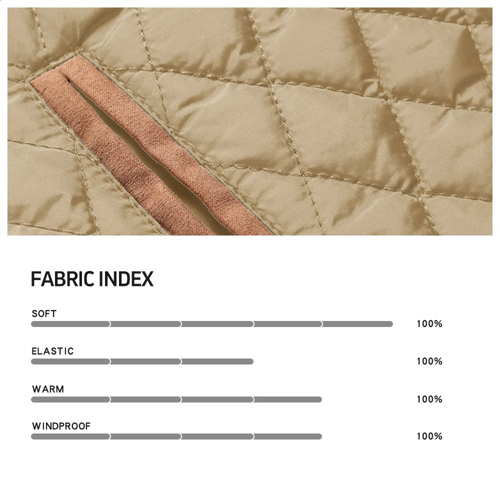 Mens Jackets Winter Warm Bomber Quilted Coat Lightweight Business Casual Button Down Clothing Waterproof US Size 251023