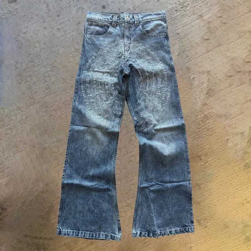 Y2K Jeans 2000s Pattern letter jeans American strtwear goth Hip Hop Harajuku Hip Hop men women Fashion Casual wide leg jeans C251023