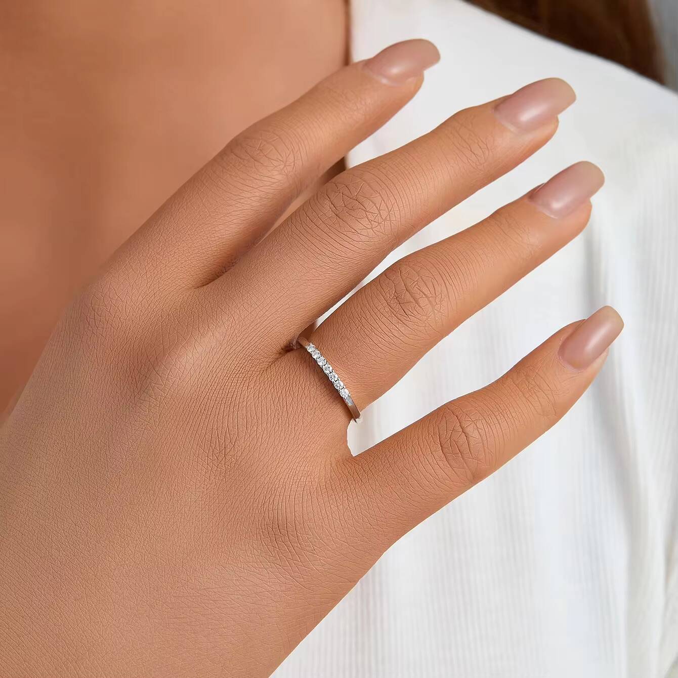 Aivenchy Bulk D Color Lab Grown Diamond Ladies Ring Fine Jewelry 925 Sterling Silver Women Moissanite Finger Ring