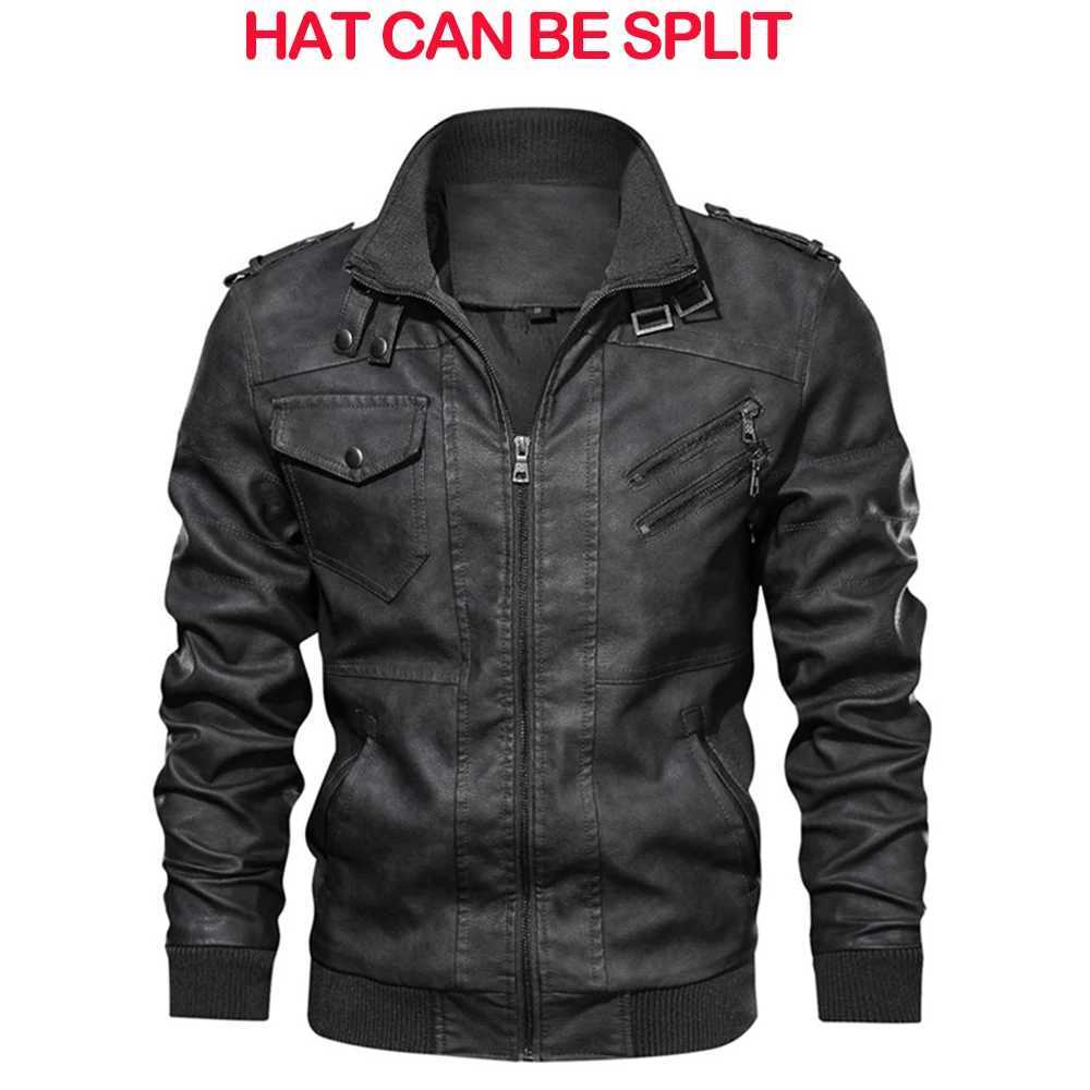 KB New Mens Leather Jackets Autumn Casual Motorcycle PU Jacket Biker Leather Coats Brand Clothing EU Size SA722 W251023
