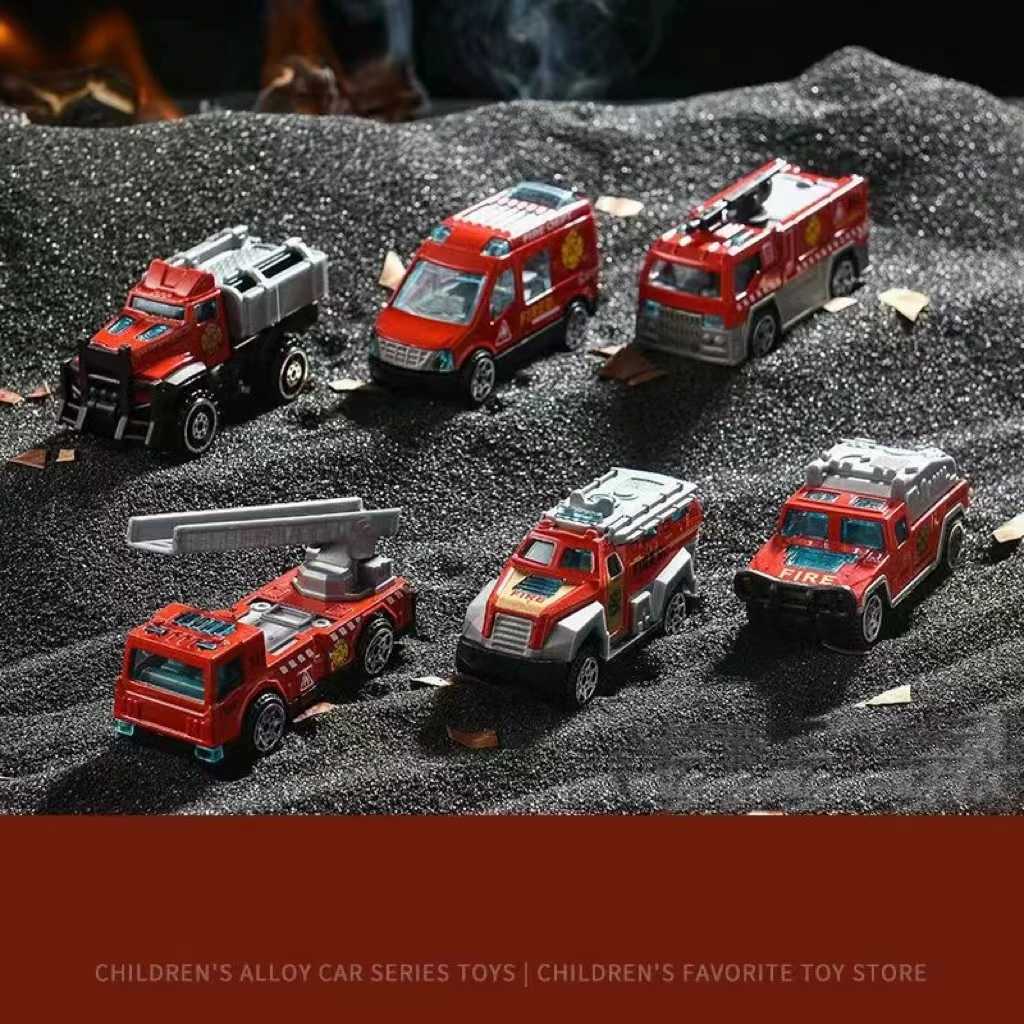 602000 Simulation alloy car children glide toy car engineering fire alarm car military series model pendent toysT251023