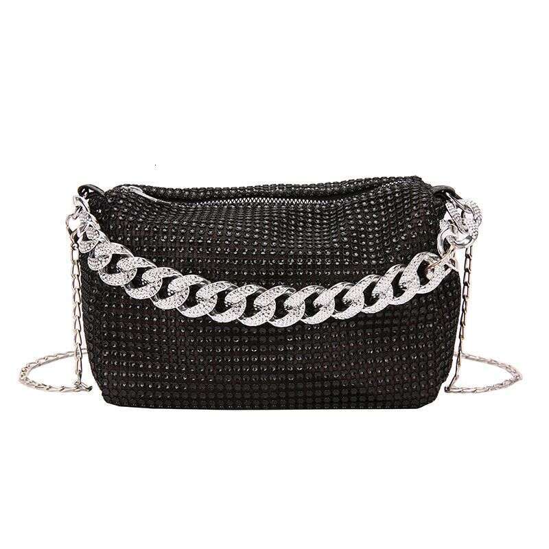 Chain For Women Summer New Trendy Korean Version Bright Dia Cylindrical Full Of Dias Fashion Casual Shoulder Crossbody Bag
