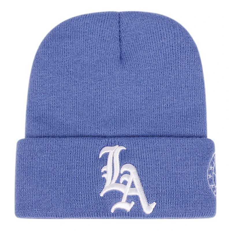 New LA letter side earth embroidery unisex casual beanie hat personalized hiphop fashion winter warm knit soft hat skull hatXJ251023