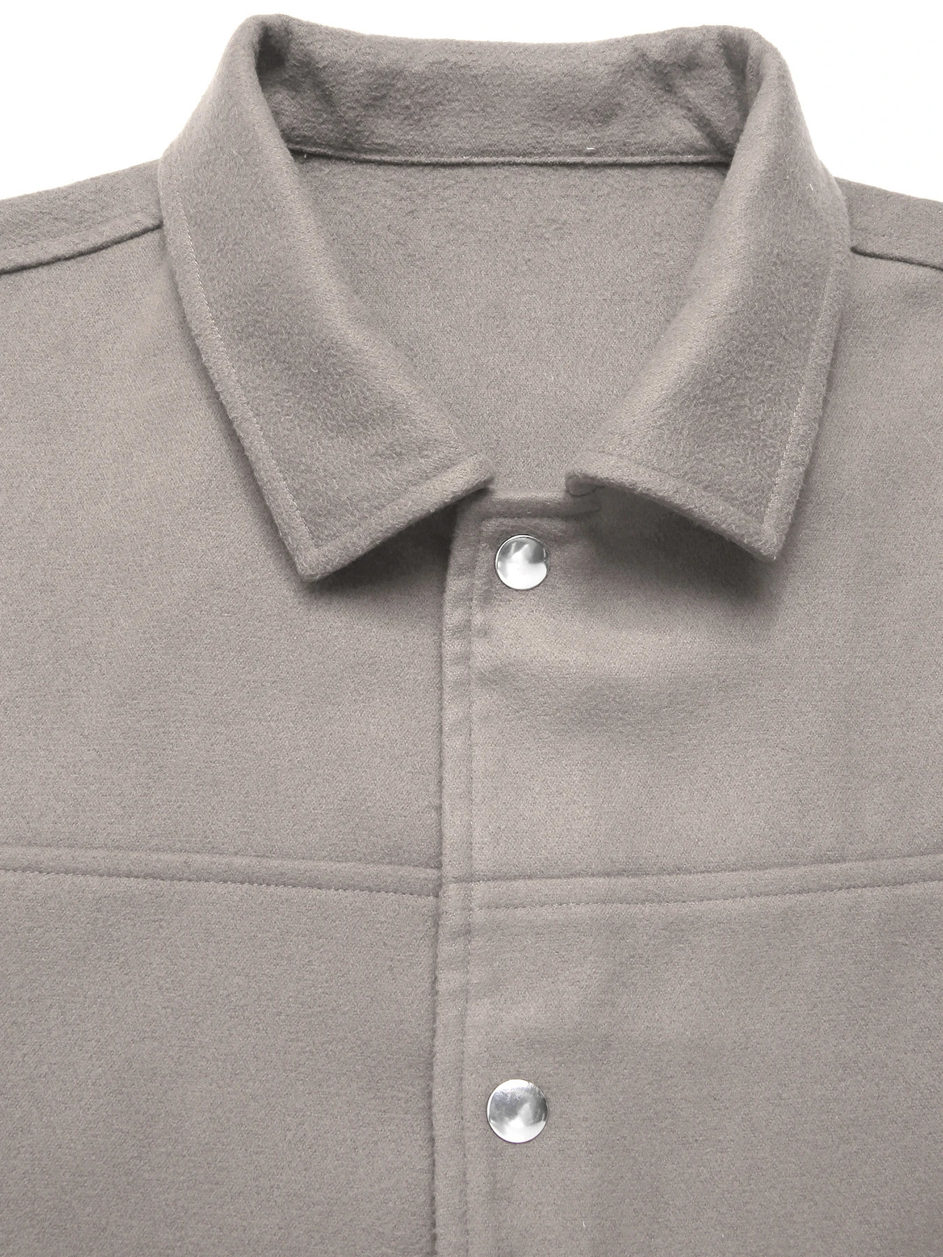 Mens Square Collar Woolen Warm Flap Pocket Button Coat Jacket 251017