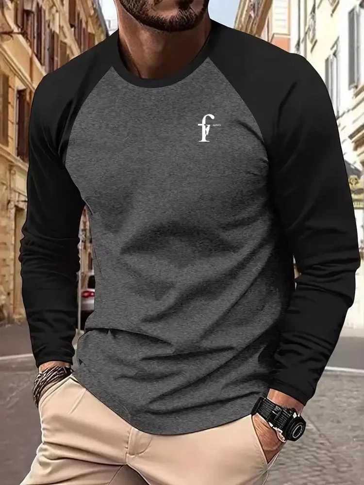 Mens Tshirt Pullover Sweatshirt Tee Top Long Sleeve Crew Neck Spring Fall Fashion Basic Fashion Vacation Street Going outXJ251023