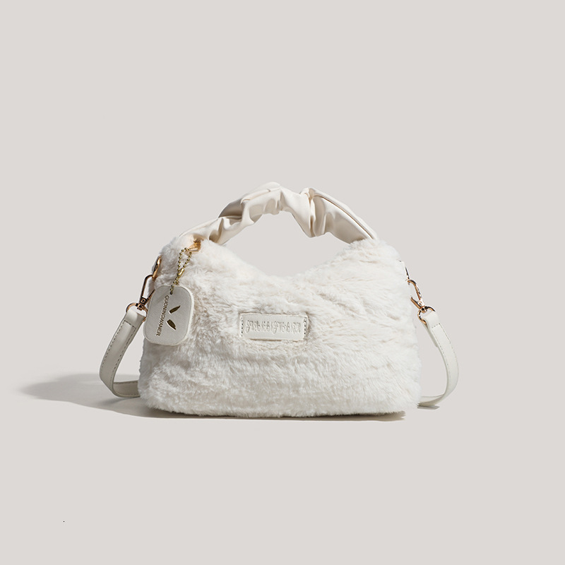 Luxury Brand Designer Bag High-End Plush Dumpling Bag 2024 New Handheld Underarm Bag Single Shoulder Crossbody Furry Bag
