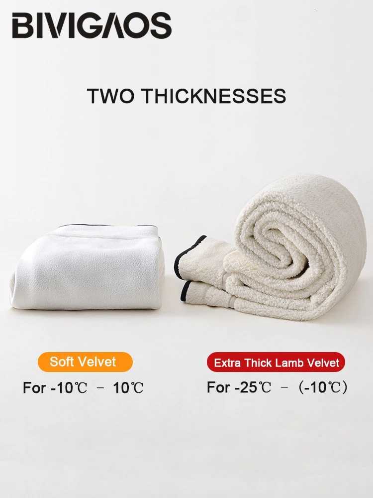 BIVIGAOS New Winter Warm Lambs Velvet Leggings Women High Waist Cotton Padded Pants Seamless Fleece Thickened Thermal LeggingsT251023