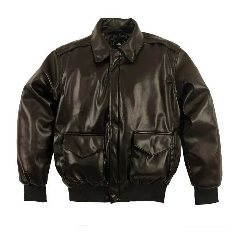 Mens PU Leather Lapel Jacket Men Motorcycle Leather Coat Autumn and Early Winter American Style Jackets Padding Cotton Warm W251023