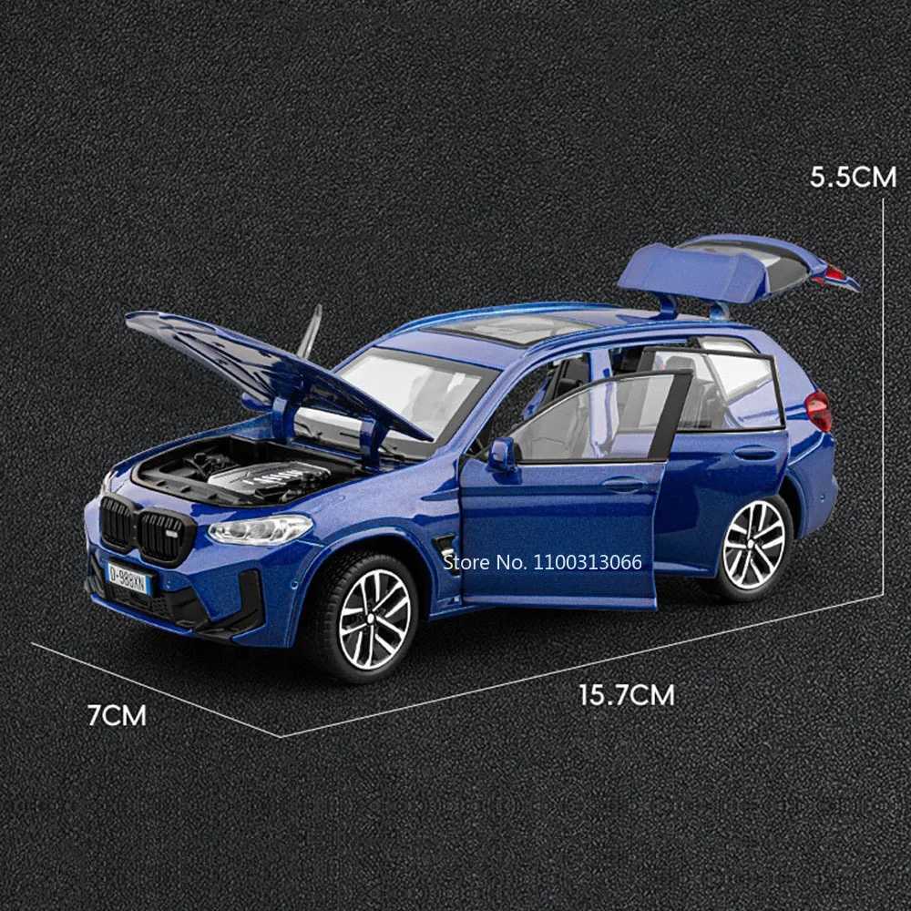 132 Scale M4 X3M Cars Toys Alloy Models with Light Sound Miniature Car Wheel Shock Absorption Doors Opened Vehicle Home DecorT251023