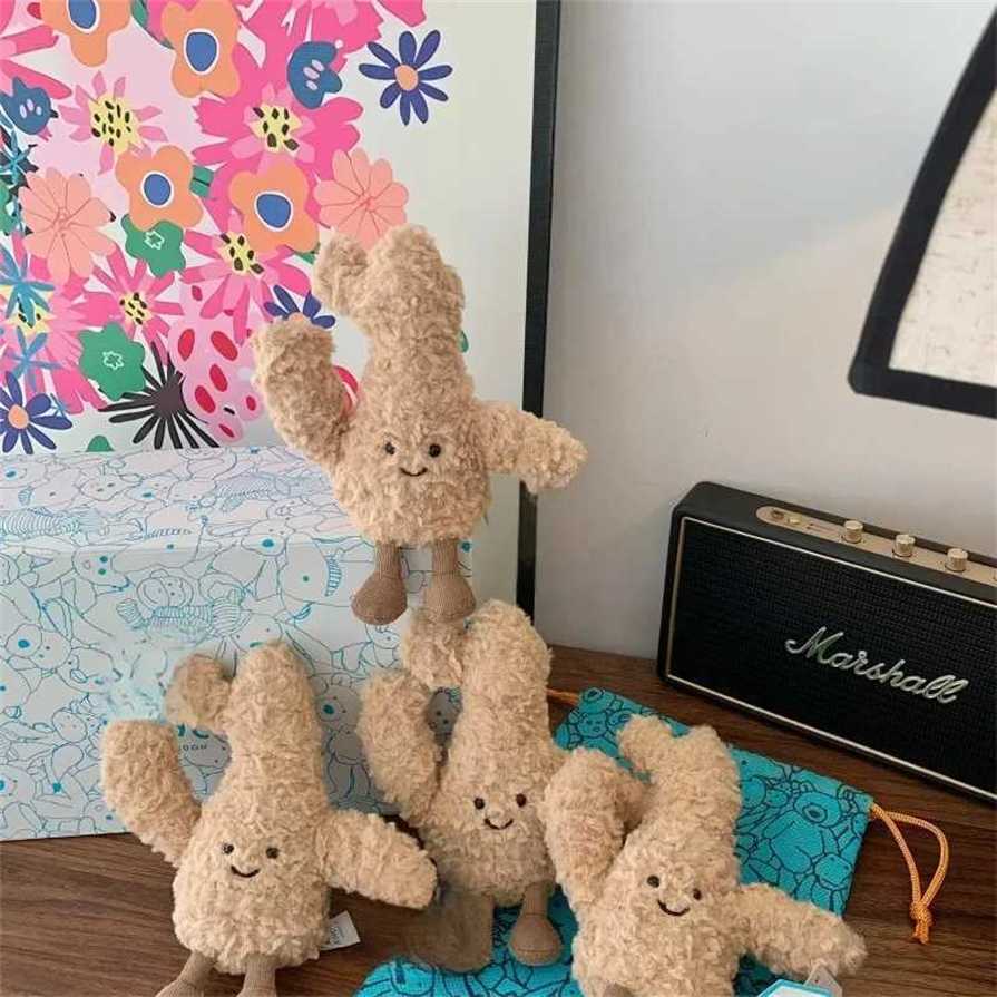 Al sheepskin 18cm ginger plush cute food sticker doll bed decoration cat dog interactive toy gift jelly Y250508 L250811 XJ260303