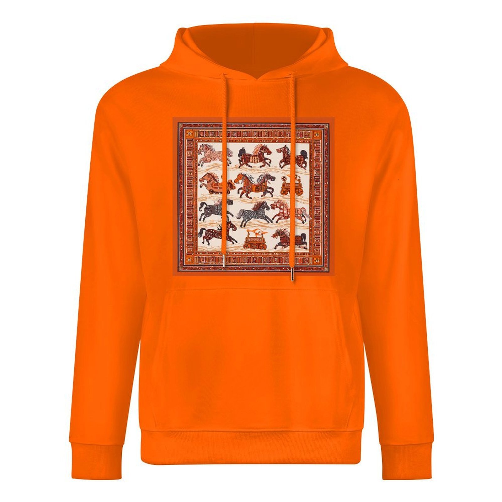 H Designer Fall Winter Hoodie Luxury Horse Print Design Unisex Long Sleeve Streetwear Hip Hop Oversized Fit Hoodie Men's Fashion Apparel H7