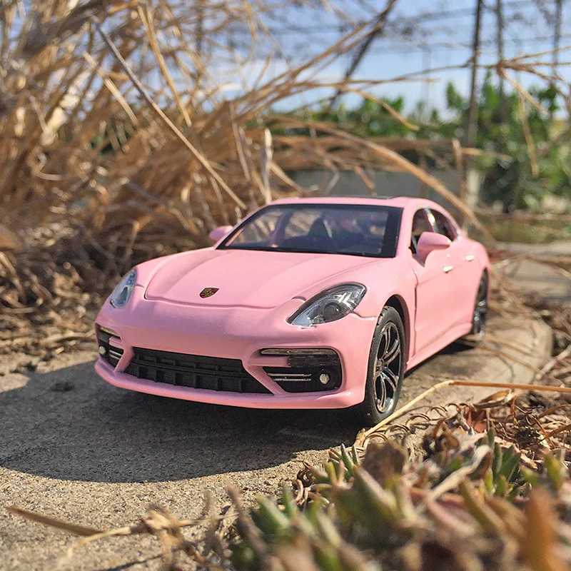 132 Porsche Paramera alloy car model ornaments pullback acoustooptic toy doors and hood trunk can be openedT251023
